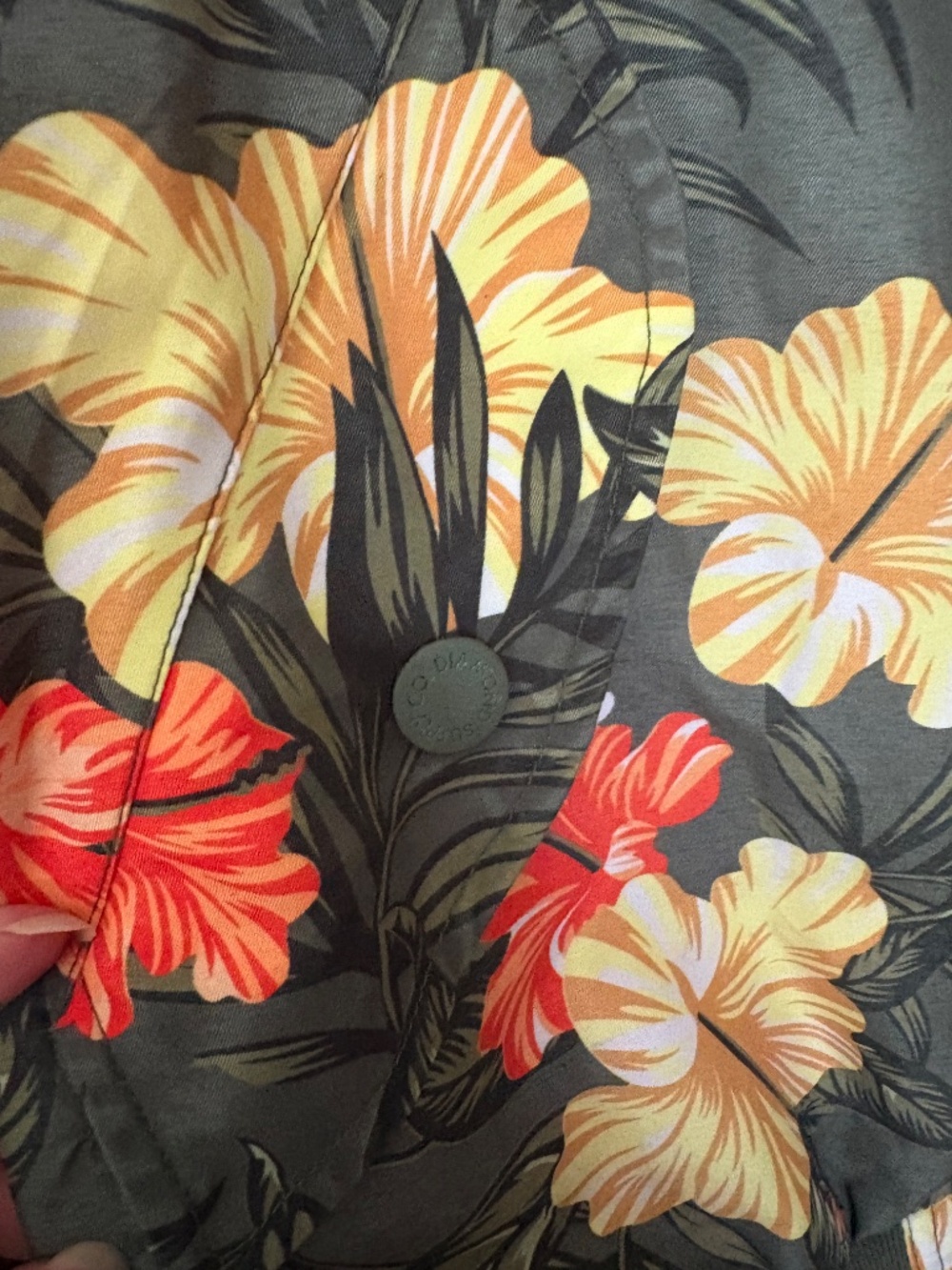 Diamond Supply Co Men’s Jacket Floral Large Jacket with Pockets - Picture 8 of 9